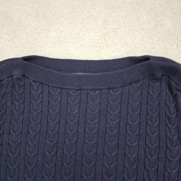 Tommy Hilfiger Blue Cable Knit Sweater - Picture 3 of 7